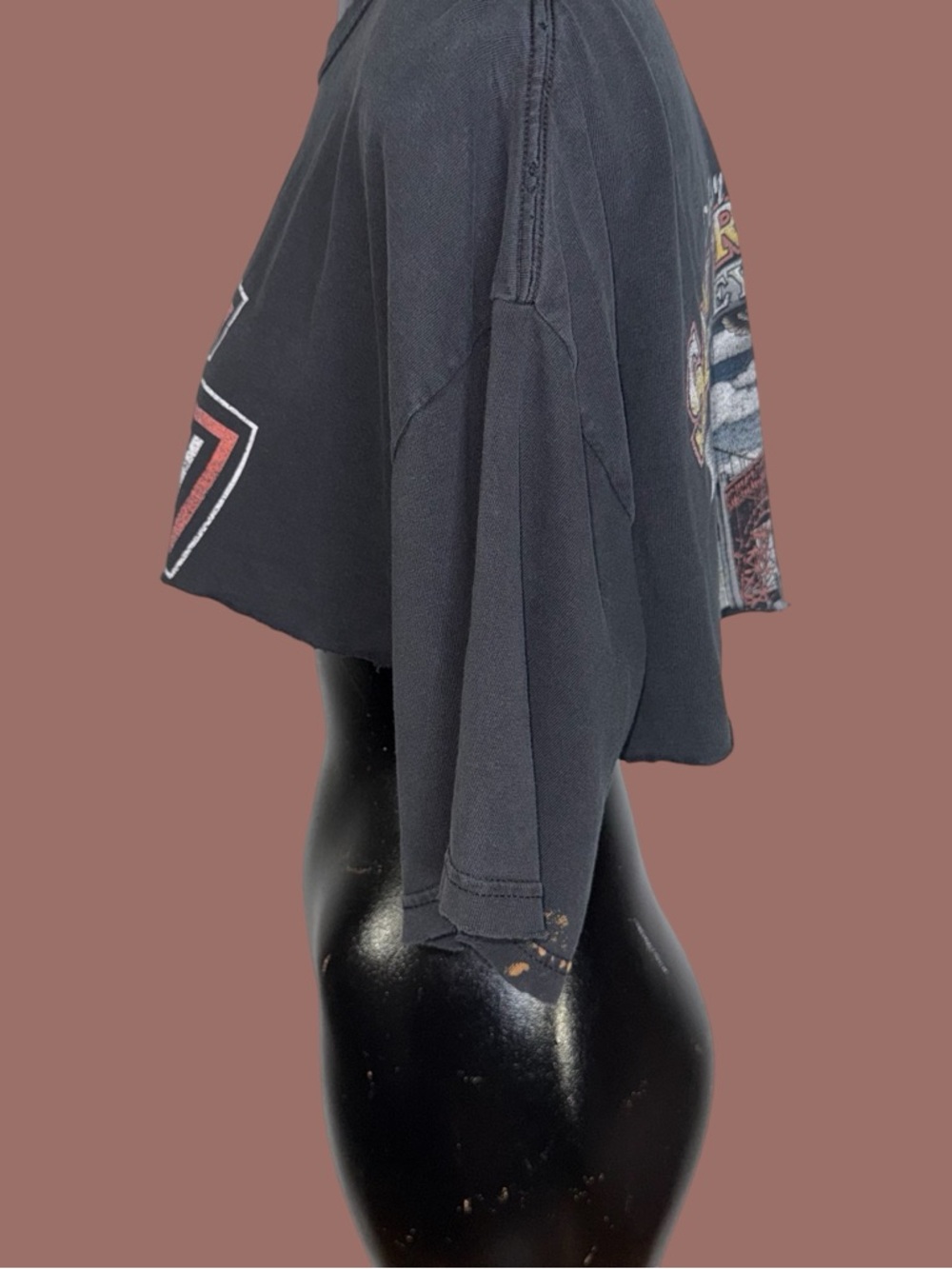 Reworked Harley Davidson cropped distressed t-shirt - Picture 5 of 11